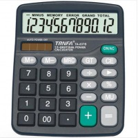 信发（TRNFA）TA-837A 12位双电源太阳能计算器