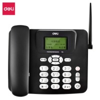 得力（deli）770移动SIM插卡电话机 来电显示座机 固定电话无绳 语音播报（黑/白）