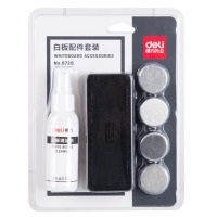 得力(deli)白板配件 磁钉板擦清洁剂套装 8728