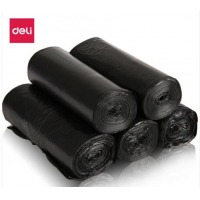得力(deli)5卷(150只)办公生活垃圾袋45*55cm 黑色33070