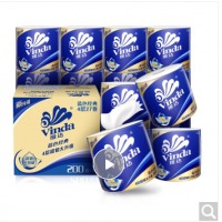 维达(Vinda) 卷纸 蓝色经典4层200克*27卷 卫生卷筒纸 纸巾 (整箱销售) 加厚款 居家