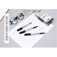 晨光黑色双头史努比海洋风记号笔SPM21302C