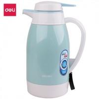 得力(deli)1.6L不锈钢真空内胆办公保温壶大容量会议保温瓶 蓝色8964