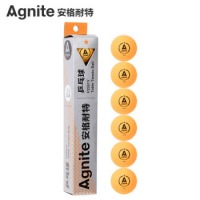 安格耐特（Agnite）乒乓球6只盒装1星 40mmF2391（W白色/Y黄色）