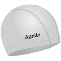 安格耐特（Agnite） 游泳帽 女士男士游泳帽 PU涂层 柔软舒适（蓝/银/黑/红） F6302