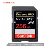 闪迪（SanDisk）256GB SD存储卡 4K至尊超极速版数码相机内存卡 读速170M
