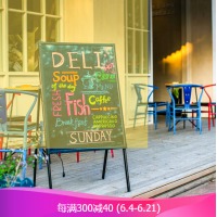 得力(deli)50*70cm夜市摆摊地摊神器荧光板 白板 支架电子荧光板 LED灯手写广告牌 发光