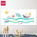 得力（deli）45*100cm 软磁铁自粘白板/磁性白板贴/软白板贴/墙贴 带背胶 (白)8715