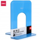 得力（deli）9270 金属铁书立 创意挡书板文具 大号 蓝色 2片/付