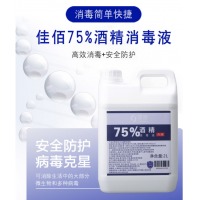 佳佰 75%酒精乙醇消毒液 家用酒店车间衣物消毒水2L*1