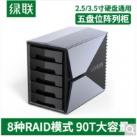 绿联2.5/3.5英寸磁盘阵列硬盘柜磁盘柜 多盘位SATA串口Raid移动硬盘盒外置机械固