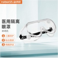 海纳斯HANASS医用 护目镜多功能防护面罩 防飞沫防风沙飞溅骑行工地防雾防尘 实验全方位防护眼镜男女通用