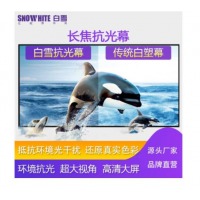 白雪三维长焦抗光画框幕布72/84/100/120英寸4K高清家用办公投影仪幕布软幕窄边壁挂投影幕布 100英寸16:9宽边画框幕 金属抗光软幕