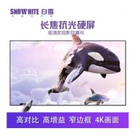 白雪精品画框幕100/120英寸珍珠白纳米4K长焦抗光硬屏 高清家庭影院幕布壁挂超窄边高清框投影幕布 100英寸16:9纳米4K硬屏