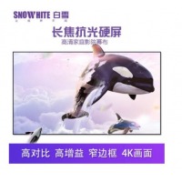 白雪精品画框幕100/120英寸珍珠白纳米4K长焦抗光硬屏 高清家庭影院幕布壁挂超窄边高清框投影幕布 100英寸16:9长焦雪钻抗光硬屏