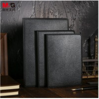 晨光(M&G)文具A5/25K 80张黑色办公笔记本 会议记录皮面本 普惠型日记本商务记事