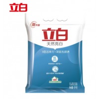 立白亮白洗衣粉5kg/袋 家庭装儿童衣物适用 三重洁净力 低泡易漂洗 遇水不烫手