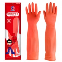 帮手仕加长乳胶皮手套 加厚防水耐磨厨房家用洗碗劳保工作手套 10双装BSS-jc
