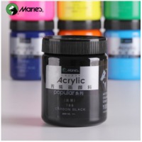马利丙烯颜料300ml炭黑 大瓶装学生丙烯画颜料套装 防水不掉色丙烯套装A-Z300