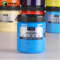 马利丙烯颜料300ml湖蓝 大瓶装墙绘手绘彩绘饰品学生丙烯画颜料套装 防水不掉色丙烯套装A