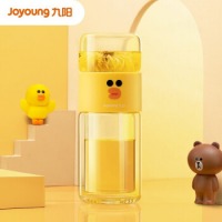 九阳(Joyoung)LINE茶水分离杯双层玻璃杯家用办公泡茶杯过滤杯便携杯子情侣水杯高颜值莎莉鸡联名款