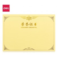 得力（deli）荣誉证书内芯颁奖得奖获奖状外壳聘书50张 12k荣誉证书内芯50张 323