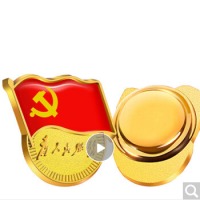 冰禹 BYaf-23 金属徽章 团徽共青团勋章锌合金 标准新型党徽胸章 为人民服务10个磁扣款