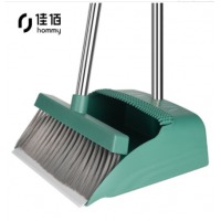 佳佰扫把套装 不锈钢杆防风扫帚扫地 扫地扫头发 搓斗畚箕组家用办公合两件套