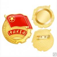 易利丰(elifo)中国共青团团徽标准共青团别针扣学生用胸章胸针标准型 大号直径2.5cm