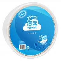 洁云 商用大卷纸3层180米大盘纸*12卷（整箱销售）