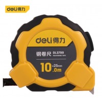 得力(deli) DL3799 10米包胶自锁钢卷尺盒尺伸缩尺米尺公制10mx25mm