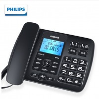 飞利浦（PHILIPS）电话机自动录音电话机座机 办公室家庭用SD卡留言固定电话 CORD