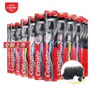 高露洁（Colgate）细毛护龈备长炭软毛成人牙刷 12支家庭装 款式颜色随机发货