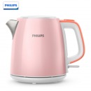 飞利浦（PHILIPS）电水壶热水壶电热水壶 304不锈钢 防干烧 HD9348/58 1L迷你烧水壶 粉色
