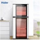 海尔（Haier）消毒柜家用 立式二星级消毒柜 自营 100L大容量 双开门净烘一体 光波物理消毒 双室双温100-A