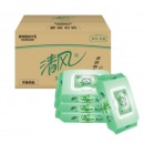 清风 湿巾 御本草 去菌湿巾 80片4包（整箱）母婴可用 手口湿巾