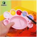 马利(Marie's)小号脚丫7格调色盘 学生儿童卡通美术调色盘 水粉水彩丙烯油画调色板调色盒调色碟 H052