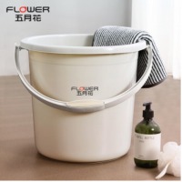 五月花 洗衣拖把桶泡脚洗澡桶 16L带提手清洁耐用加厚清洁塑料提水桶多用桶 加厚大容量WYH-SN601