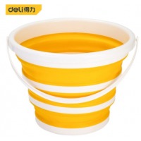 得力（deli）可折叠洗车水桶家车两用10L 大容量手提水桶户外钓鱼野营水桶 DL882010