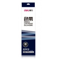 得力DLS-630K色带架含色带芯 黑色大容量16米带芯 配套630K打印机