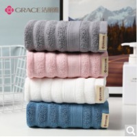 洁丽雅 Grace 毛巾4条新疆纯棉柔软洗脸洗澡家用吸水男女情侣加厚大面巾 34*74cm