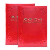 得力（deli）仿皮封面烫金荣誉证书 8K(257*177mm) 7568