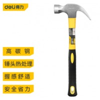 得力（deli）纤维柄羊角锤铁锤子多用起钉锤铁榔头16oz应急常备 DL5002