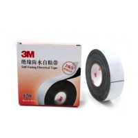 3M J20 自粘橡胶绝缘胶带 耐高温电工胶带 防潮密封高压绝缘防水胶布 25mm5M0.