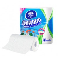  维达(Vinda) 卷纸厨房卷纸 卷筒式75节2卷 水滴花纹 轻松吸油吸水 洁净厨房