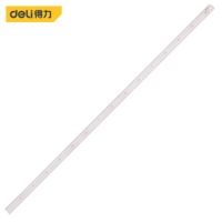 得力（deli）不锈钢直尺刻度尺公制刻度绘图钢尺150cm DL8150