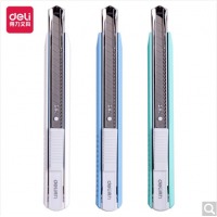 得力(deli)小号铝合金护套美工刀壁纸刀裁纸刀 办公用品 白色2086