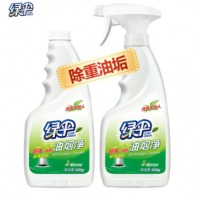 绿伞 厨房重油污净 绿茶香型500g2瓶 油烟机去油烟污垢厨房清洁剂