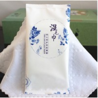 超细纤维白色小方巾 加厚吸水酒店专用一次性湿巾小毛巾餐厅擦手巾一次性 100条湿巾独立包装