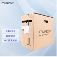 康普 安普网联 六类网线（0.51±0.02mm）非屏蔽网线箱线 蓝色 305米 1859620-6